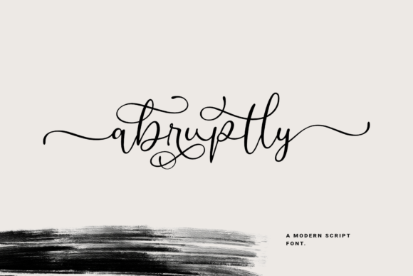 Abruptly: The Script Font for Modern, Fashionable Brands