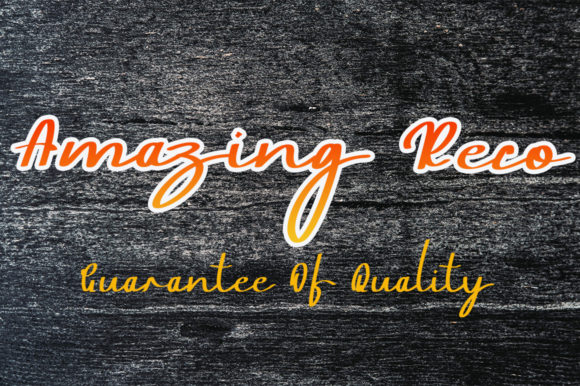 Amazing Reco: A Script Font That Balances Style with Readability