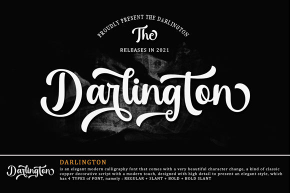 Darlington: A Modern Calligraphy Font for Elegant Design